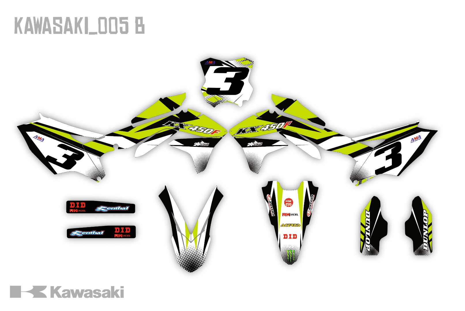 Наклейки на мотоцикл Kawasaki 005_1