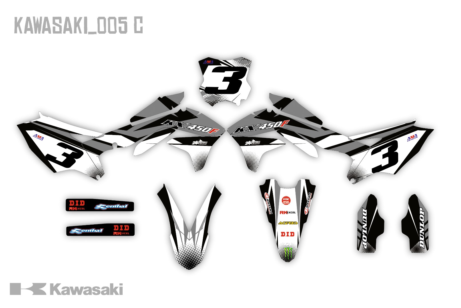 Наклейки на мотоцикл Kawasaki 005_2