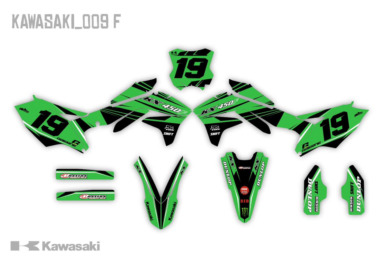 Наклейки на мотоцикл Kawasaki 009_5