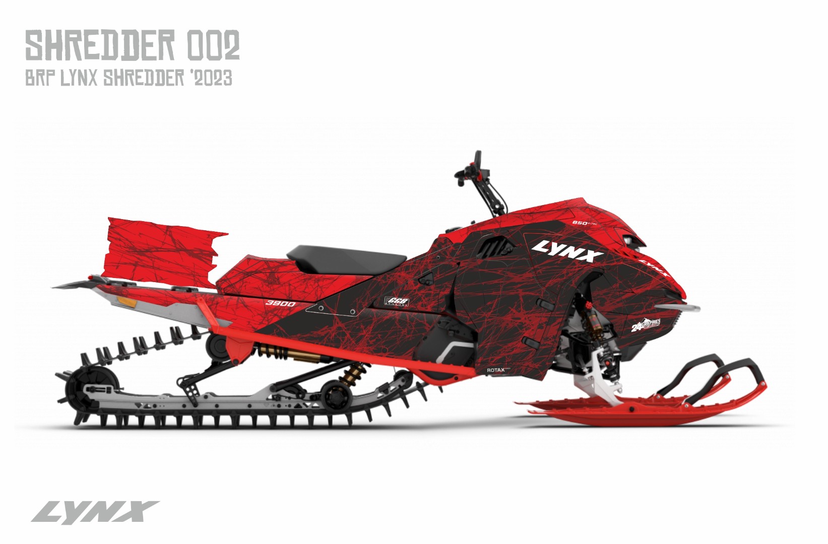 Наклейки на снегоход LYNX SHREDDER 002