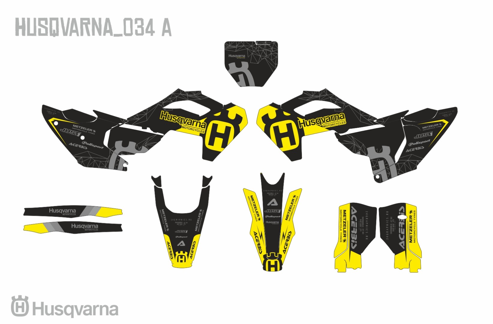 Наклейки на мотоцикл Husqvarna 034