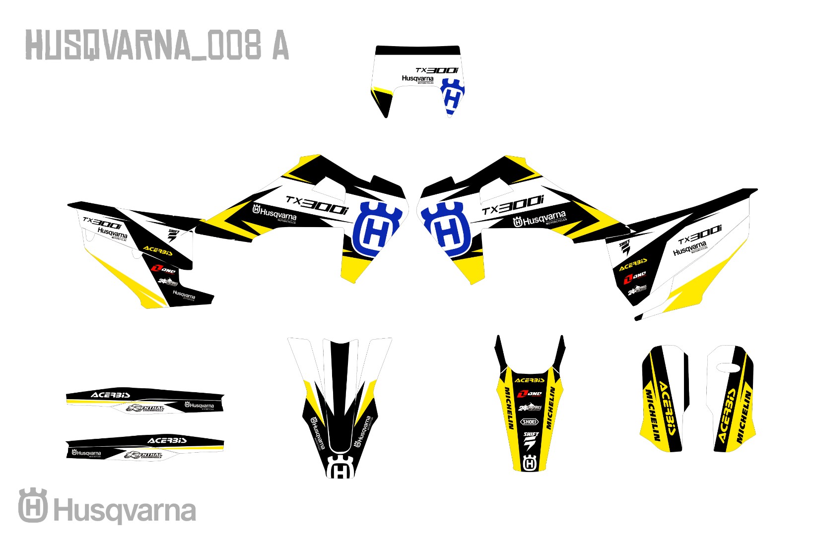 Наклейки на мотоцикл Husqvarna 008